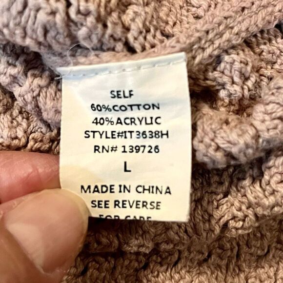 August Mist Women’s Large Pink Sweater - Picture 9 of 10